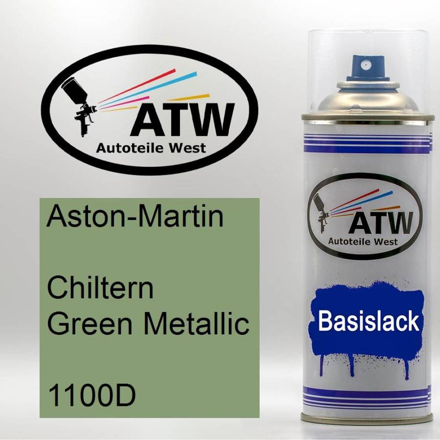 Aston-Martin, Chiltern Green Metallic, 1100D: 400ml Sprühdose, von ATW Autoteile West.